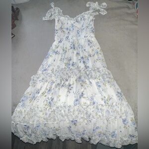 NWT Altar’d State Floral Maxi Dress with Ruffle Details